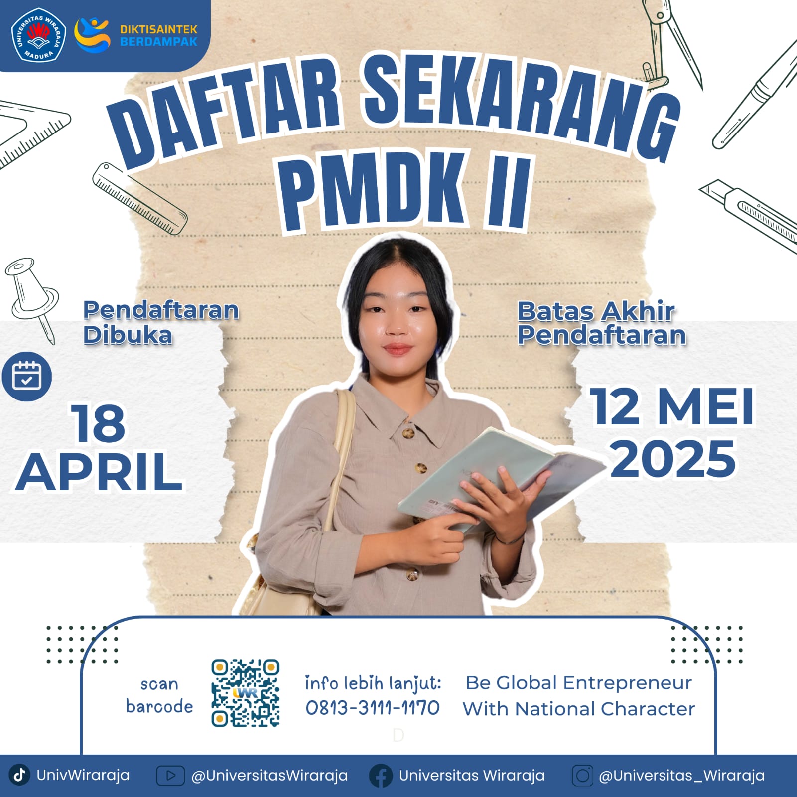 Penerimaan Mahasiswa Baru PMDK Tahap II Tahun 2025