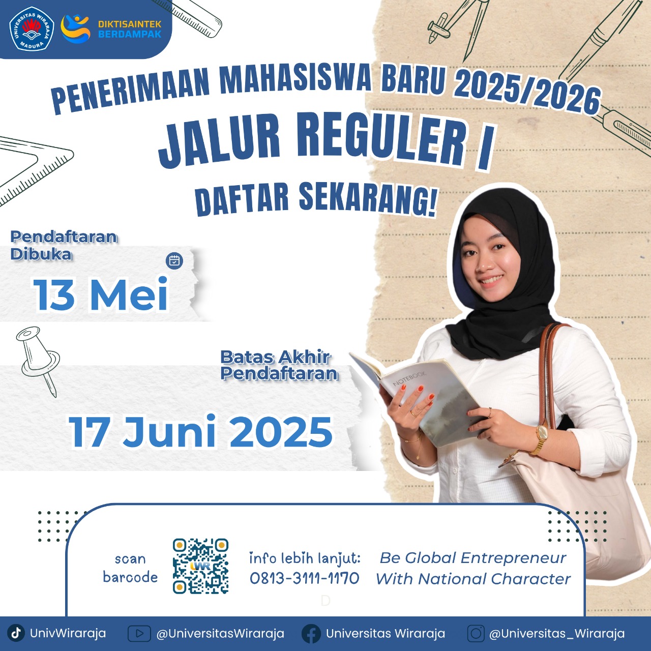 Penerimaan Mahasiswa Baru Jalur Reguler I Tahun 2025