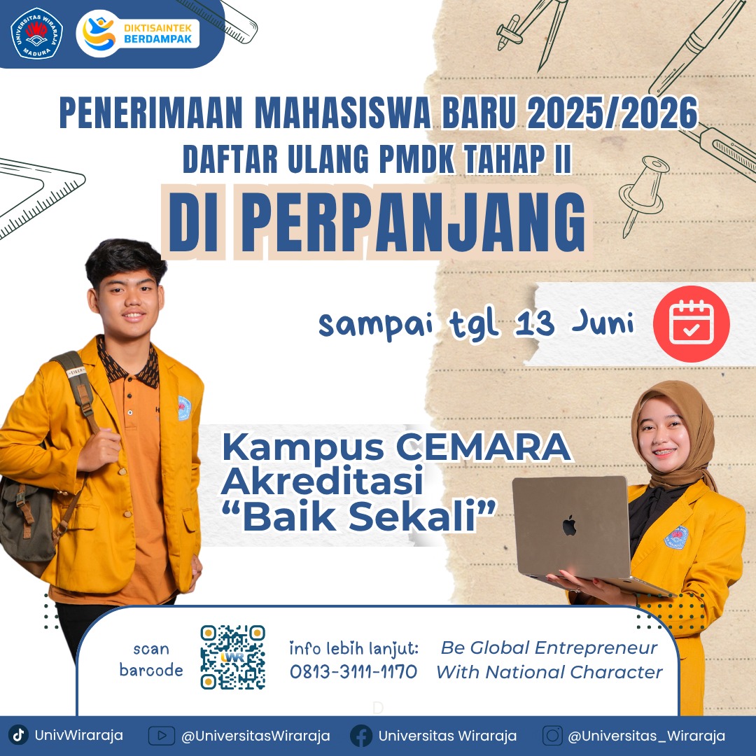 Perpanjangan Daftar Ulang Jalur PMDK Tahap II Tahun 2025
