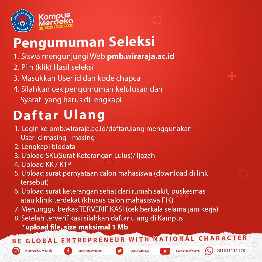 Pengumuman Hasil Seleksi Reguler III dan Jadwal Daftar Ulang